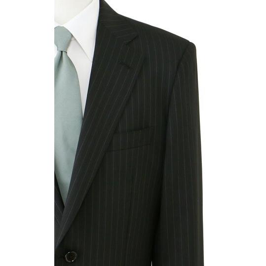 【洋服の青山】CONTROLα 温度調節 ツータック スーツ メンズ スタンダード 春夏秋冬 ブラック 黒ストライプ 寒暖差対策 洗える ストレッチ 動きやすい すぐ乾くの画像