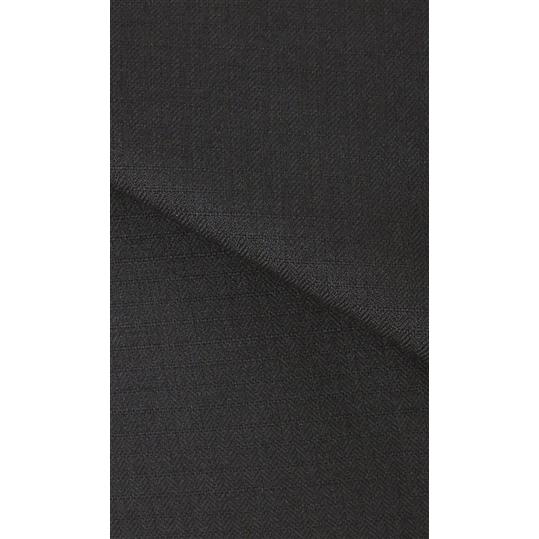 【洋服の青山】大きいサイズ ツーパンツ スーツ メンズ ゆったり 秋冬用 ブラック 黒 織柄 2ボタン サイドベンツ 総裏 ツータック アジャスター 洗えるの画像