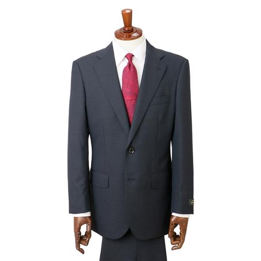 【洋服の青山】秋冬用 ネイビー系 プレミアムスタンダードスーツ【DORMEUIL】 Savile Rowの画像