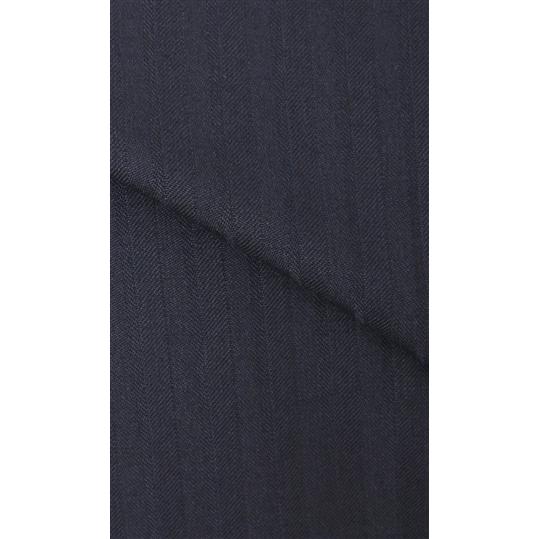 【洋服の青山】プレミアム スーツ メンズ スリム 秋冬用 ネイビー 紺 ストライプ シングル 2ボタン サイドベンツ 総裏 ノータック ウール カシミヤ 軽い 軽量の画像