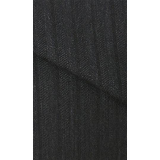 【洋服の青山】プレミアム スーツ メンズ スリム 秋冬用 グレー ストライプ シングル 2ボタン サイドベンツ 総裏 ノータック ウール カシミヤ 軽量 ビジネスの画像