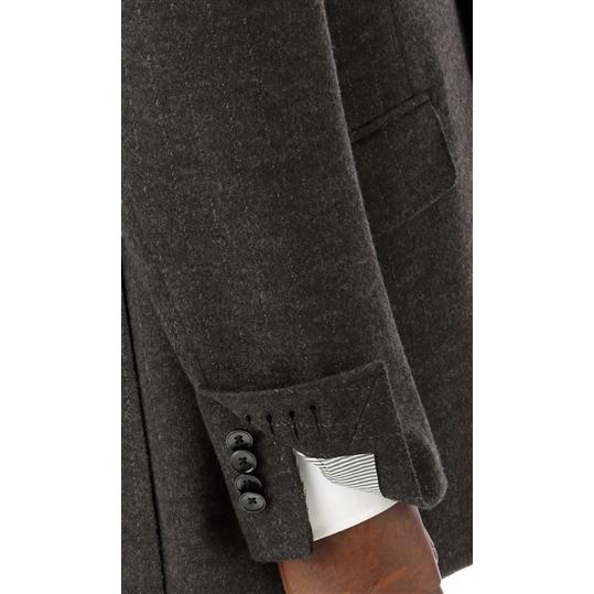 【洋服の青山】メンズ プレミアムスタイリッシュスーツ 秋冬 ブラウン 【ADVANCE MODEL】 HILTON ビジネス オフィス 通勤 ストレッチ ストライプ 2ボタンの画像