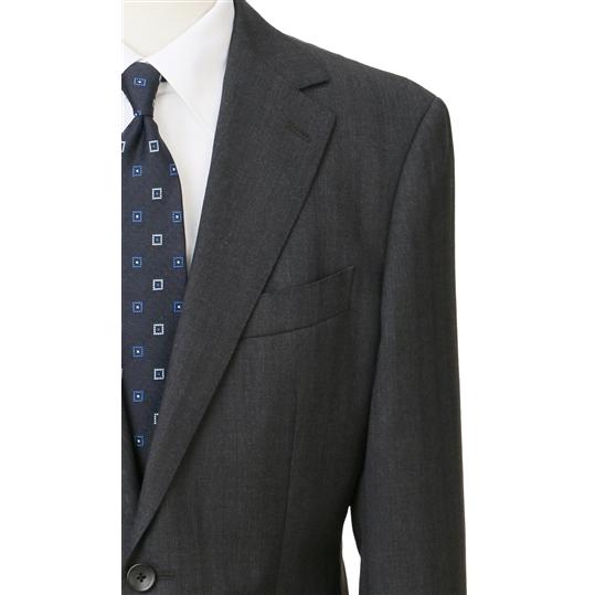 【洋服の青山】【ツーパンツ】メンズ スーツ 秋冬用 グレー系 プレミアム スタイリッシュ 最高級 ウール100% ストレッチ ビジネス オフィス 通勤 男性 紳士服の画像