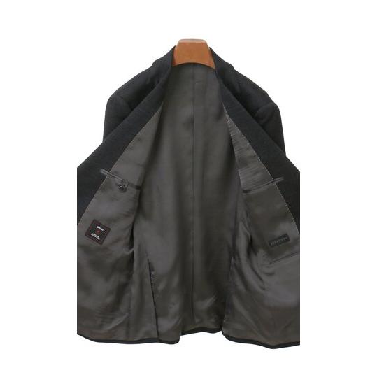 【洋服の青山】福岡ソフトバンクホークスモデル プレミアム スーツ メンズ スリム 春夏 秋冬 グレー 灰色 2ボタン 背抜き サイドベンツ ノータック ストレッチの画像