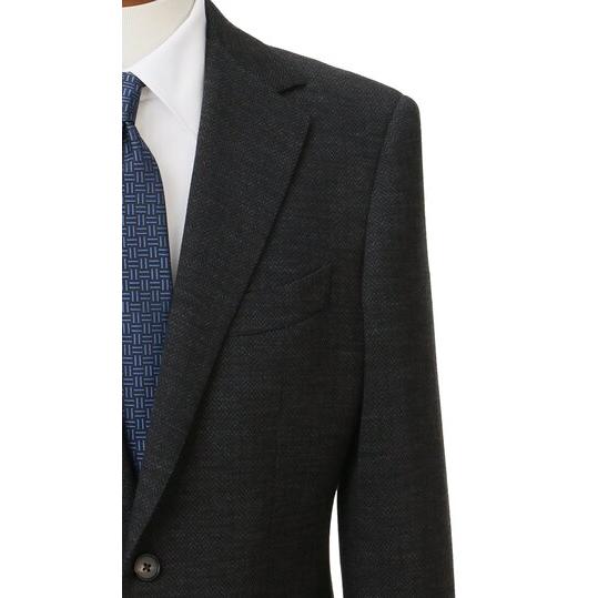 【洋服の青山】福岡ソフトバンクホークスモデル プレミアム スーツ メンズ スリム 春夏 秋冬 グレー 灰色 2ボタン 背抜き サイドベンツ ノータック ストレッチの画像