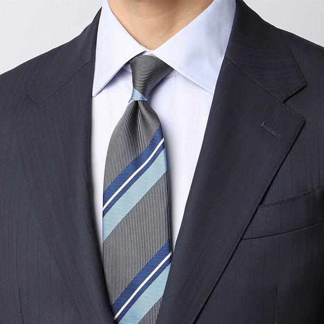 【洋服の青山】プレミアム ウール カシミヤ混 スーツ メンズ スリム 秋冬 ネイビー 紺 ストライプ SUPER100’S 大きいサイズ シングル 2ボタン サイドベンツの画像