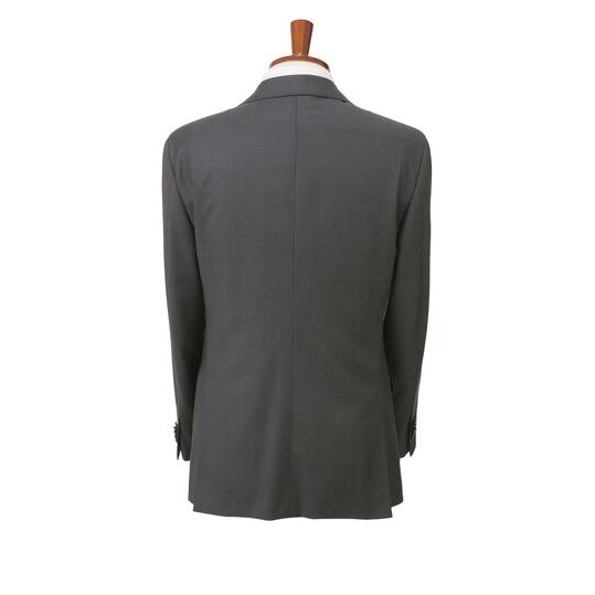 【洋服の青山】プレミアム ウール100% スーツ メンズ スリム 秋冬 グレー 灰色 ストレッチ 動きやすい ビジネス オフィス 出張 営業 通勤 仕事 卒業式 入社式の画像