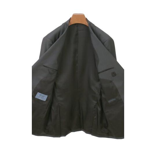 【洋服の青山】プレミアム ウール100% スーツ メンズ スリム 秋冬 グレー 灰色 ストレッチ 動きやすい ビジネス オフィス 出張 営業 通勤 仕事 卒業式 入社式の画像