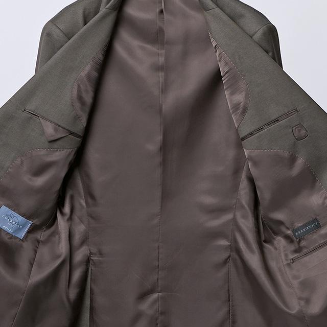 【洋服の青山】プレミアム ウール100% スーツ メンズ スリム 秋冬 ブラウン 茶色 ストレッチ 動きやすい ビジネス オフィス 出張 営業 通勤 仕事 卒業式 入社式の画像