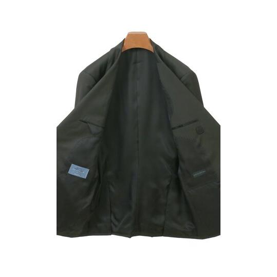 【洋服の青山】プレミアム ウール100% スーツ メンズ スリム 秋冬 グリーン 緑 ストレッチ 動きやすい ビジネス オフィス 出張 営業 通勤 仕事 卒業式 入社式の画像