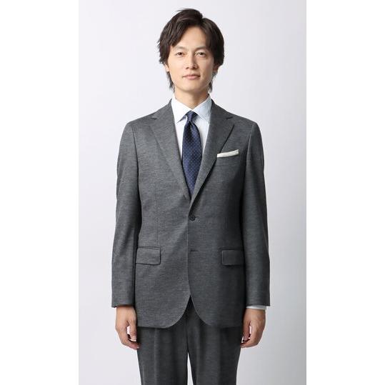 【洋服の青山】プレミアム ウール混 スーツ メンズ スリム 秋冬 グレー 灰色 ストレッチ 動きやすい ビジネス オフィス 出張 営業 通勤 仕事 卒業式の画像