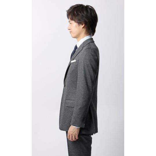 【洋服の青山】プレミアム ウール混 スーツ メンズ スリム 秋冬 グレー 灰色 ストレッチ 動きやすい ビジネス オフィス 出張 営業 通勤 仕事 卒業式の画像