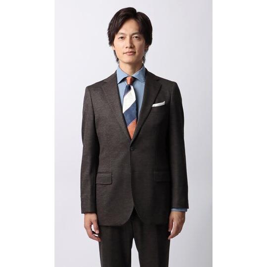 【洋服の青山】プレミアム ウール混 スーツ メンズ スリム 秋冬 ブラウン 茶色 ストレッチ 動きやすい ビジネス オフィス 出張 営業 通勤 仕事 卒業式の画像