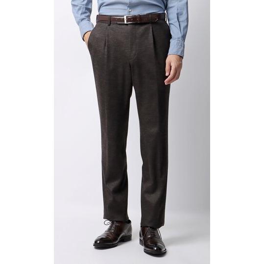 【洋服の青山】プレミアム ウール混 スーツ メンズ スリム 秋冬 ブラウン 茶色 ストレッチ 動きやすい ビジネス オフィス 出張 営業 通勤 仕事 卒業式の画像