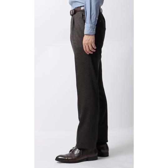 【洋服の青山】プレミアム ウール混 スーツ メンズ スリム 秋冬 ブラウン 茶色 ストレッチ 動きやすい ビジネス オフィス 出張 営業 通勤 仕事 卒業式の画像