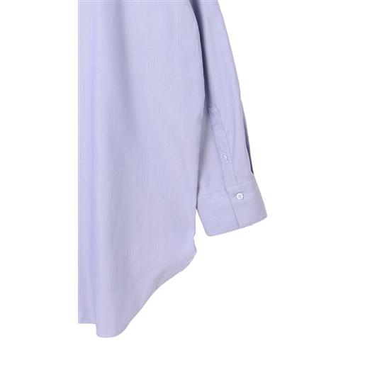 AOYAMA 【洋服の青山】 バンドカラープリーツシャツ 長袖 オール