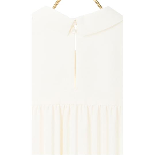 AOYAMA 【洋服の青山】襟付き シャツブラウス ギャザー フリル  