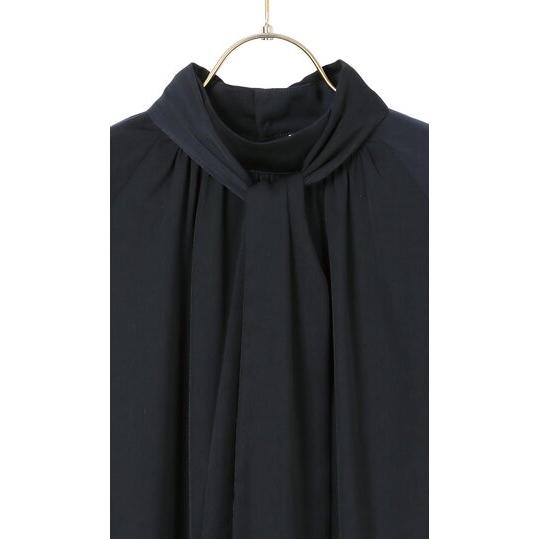 AOYAMA 【洋服の青山】洗える ボウタイブラウス レディース ネイビー