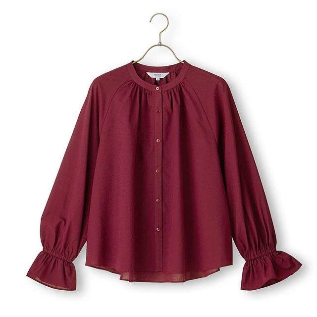 【Y's】　シアー長袖シャツ　ブラウス　カットソー　1 日本製 AOYAMA 【洋服の青山】オフィスで使える！シアーブラウス 長袖