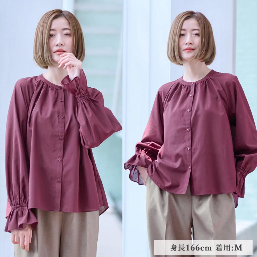 AOYAMA 【洋服の青山】オフィスで使える！シアーブラウス 長袖