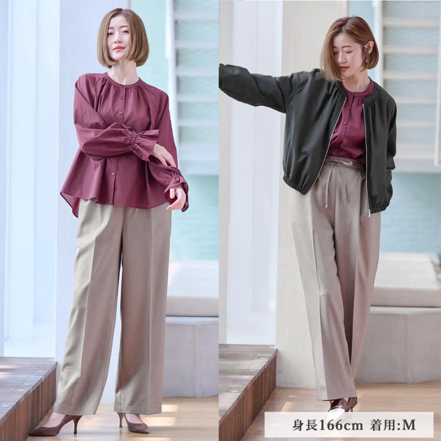 AOYAMA 【洋服の青山】オフィスで使える！シアーブラウス 長袖