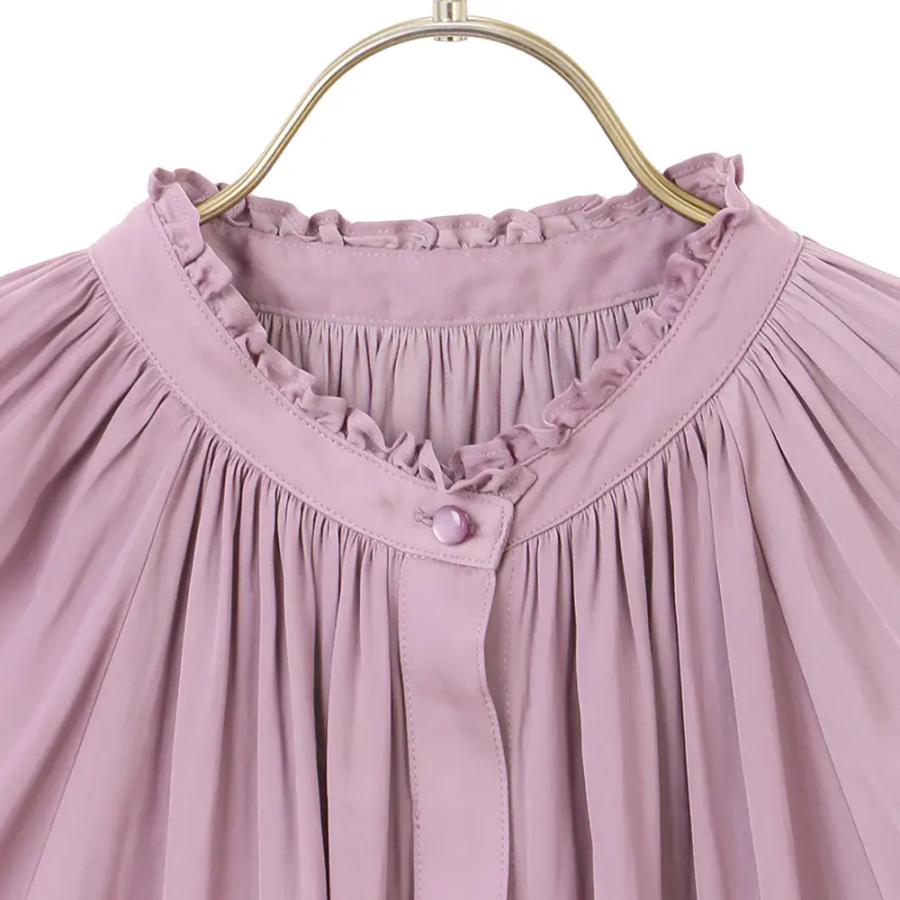 AOYAMA 【洋服の青山】オールシーズン ピンク系 フリル襟ブラウス
