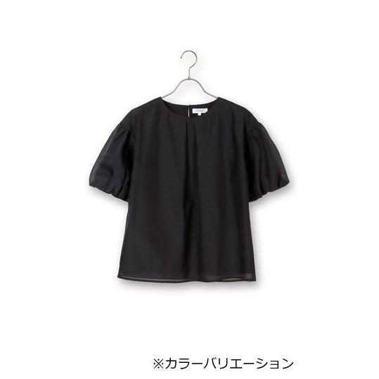 AOYAMA 【洋服の青山】春夏 グリーン系 パフスリーブシアーブラウス【5