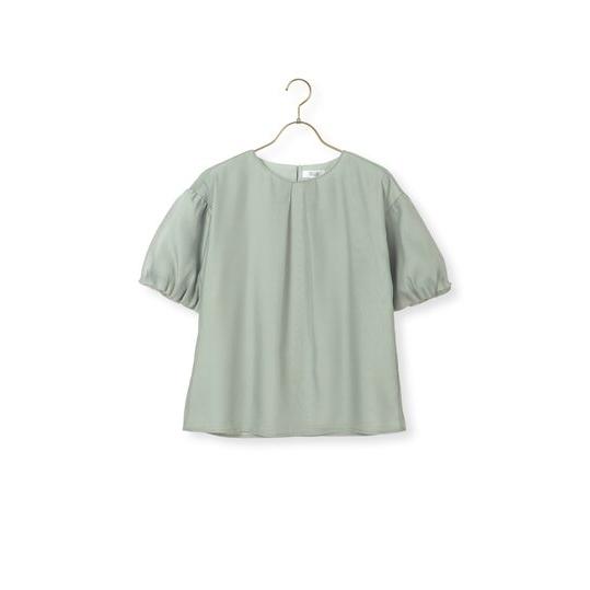 AOYAMA 【洋服の青山】春夏 グリーン系 パフスリーブシアーブラウス【5 