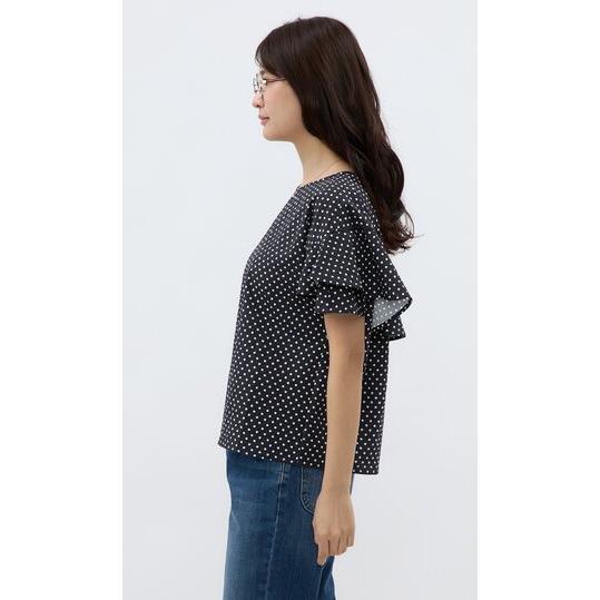 AOYAMA 【洋服の青山】ブラウス 袖フリル 半袖 レディース 春夏