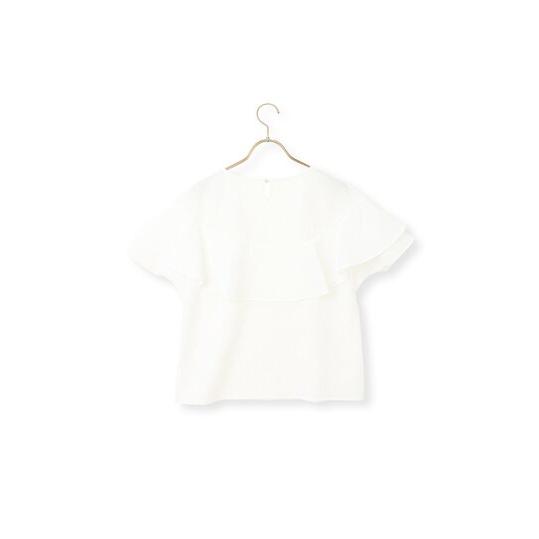 AOYAMA 【洋服の青山】ブラウス 袖フリル 半袖 レディース 春夏