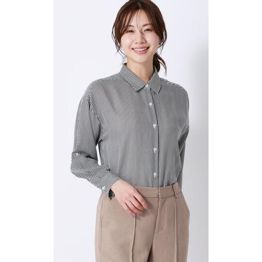 AOYAMA 【洋服の青山】ストライプブラウス ブラウス 長袖 レディース