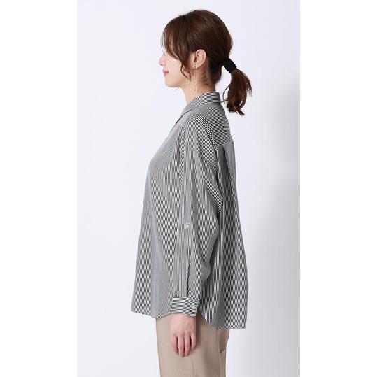 AOYAMA 【洋服の青山】ストライプブラウス ブラウス 長袖 レディース
