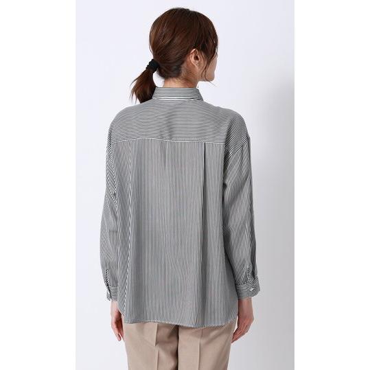 AOYAMA 【洋服の青山】ストライプブラウス ブラウス 長袖 レディース
