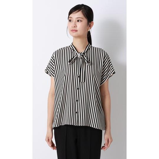 AOYAMA 【洋服の青山】ボウタイ ひんやり ブラウス 半袖 レディース 春