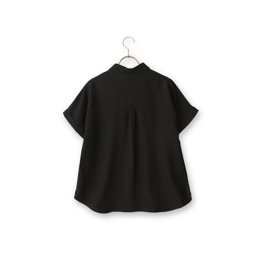 新品❣️半袖ブラウス ブラック AOYAMA 【洋服の青山】レディース 半袖 夏 シャツカラーブラウス