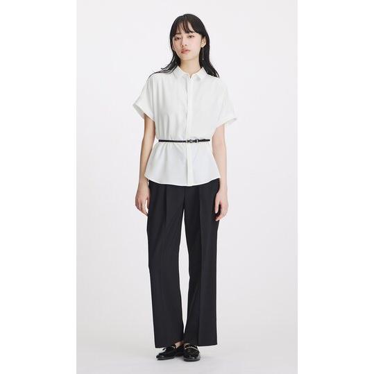 AOYAMA 【洋服の青山】レディース 半袖 夏 シャツカラーブラウス