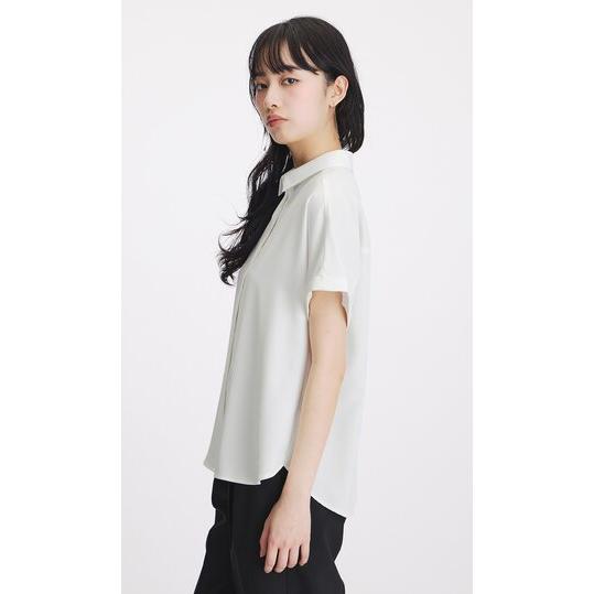 ❤*︎様 半袖ブラウス　ホワイト AOYAMA 【洋服の青山】レディース 半袖 夏 シャツカラーブラウス