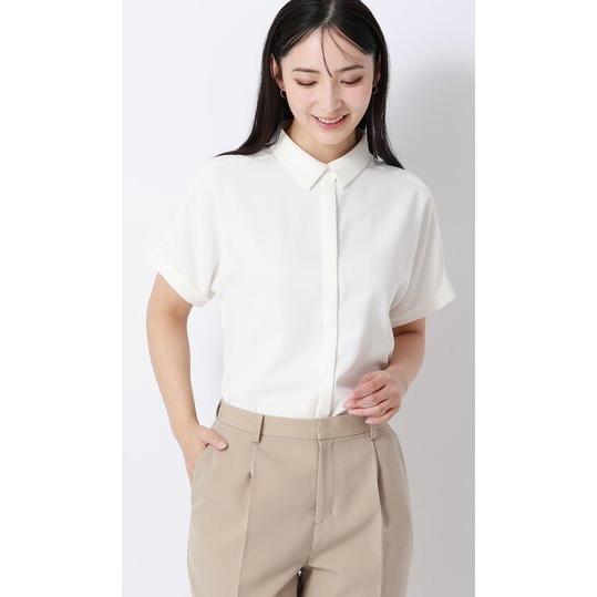 AOYAMA 【洋服の青山】レディース 半袖 夏 シャツカラーブラウス