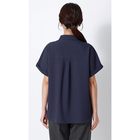 AOYAMA 【洋服の青山】レディース 半袖 夏 シャツカラーブラウス
