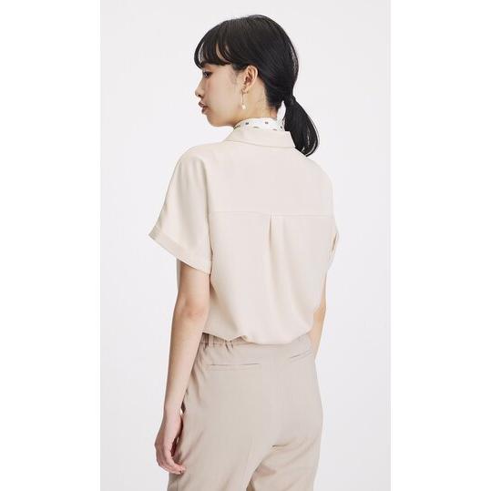 AOYAMA 【洋服の青山】レディース 半袖 夏 シャツカラーブラウス