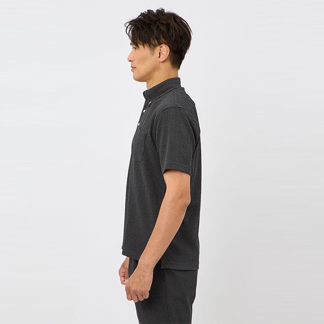 AOYAMA 【洋服の青山】すごポロ ポロシャツ 半袖 メンズ 春夏 ブラック