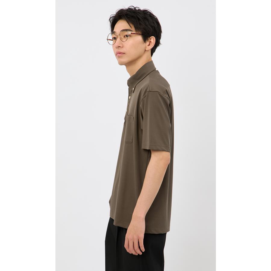 ブラウン 半袖ポロシャツ フリーサイズ AITOZ（アイトス） バックサイドポケット付半袖ポロシャツ