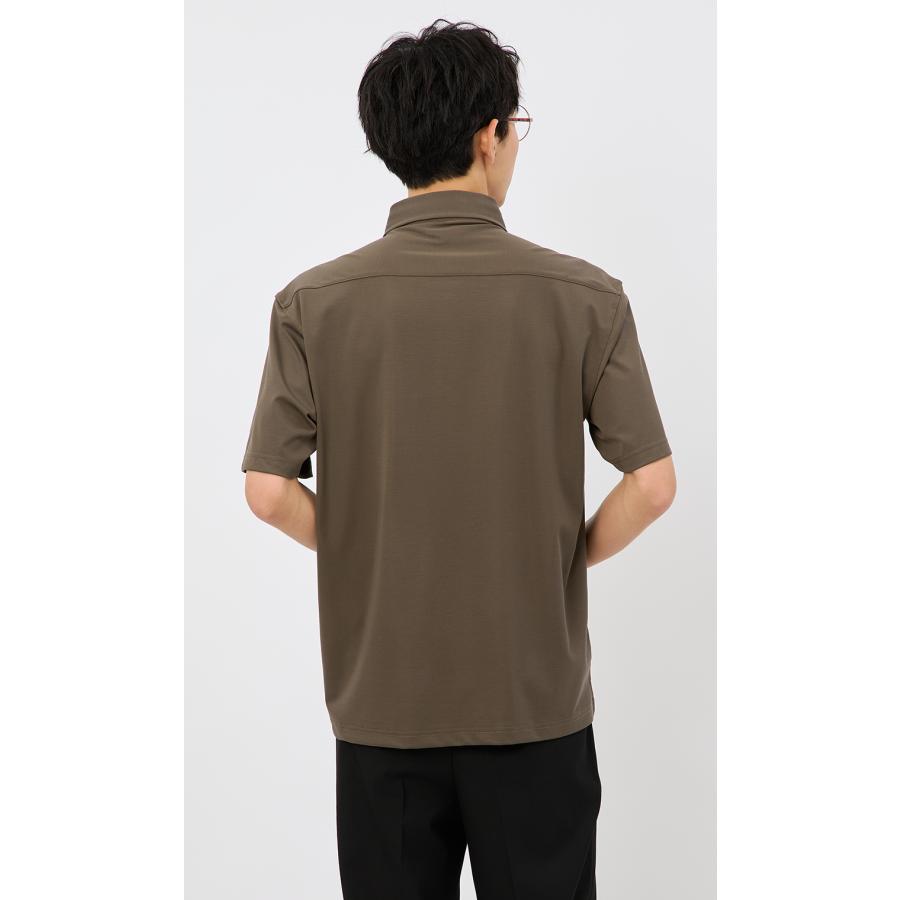 ブラウン 半袖ポロシャツ フリーサイズ AITOZ（アイトス） バックサイドポケット付半袖ポロシャツ