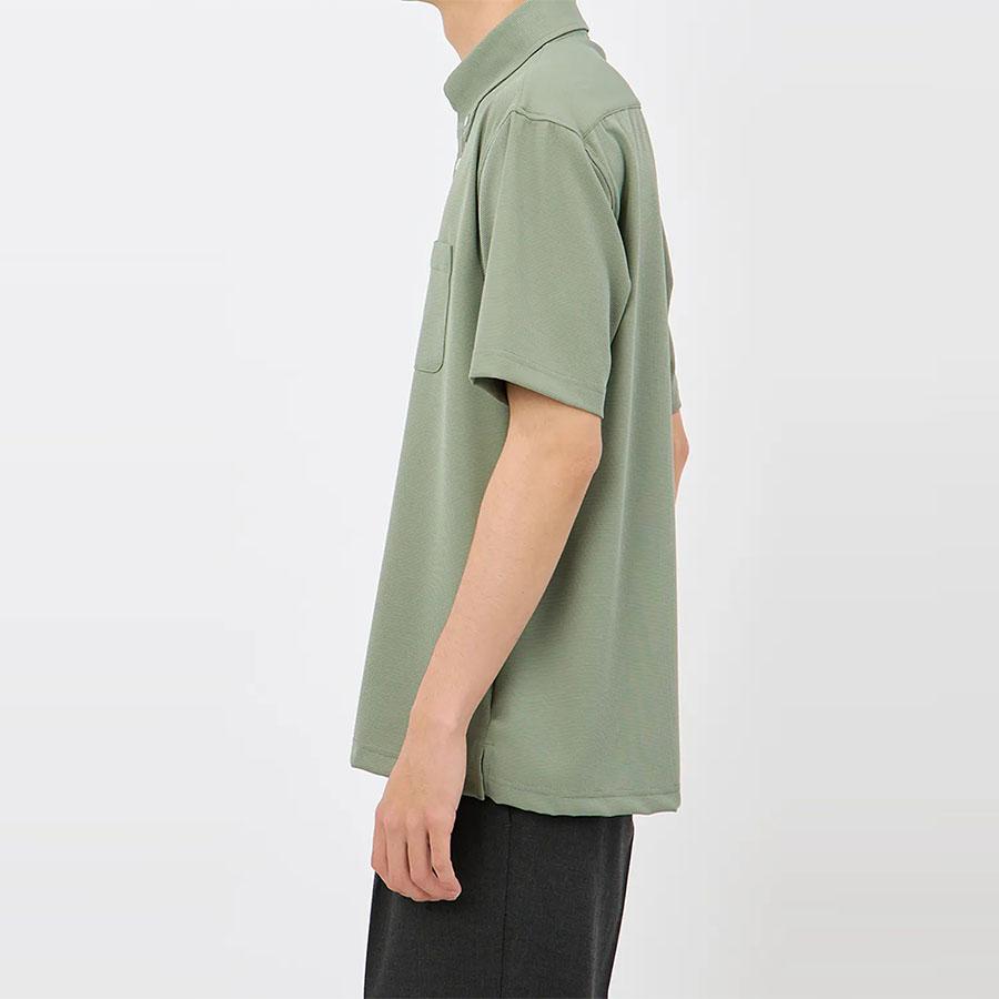 AOYAMA 【洋服の青山】ポロシャツ 半袖 メンズ 春夏 グリーン 緑 無地