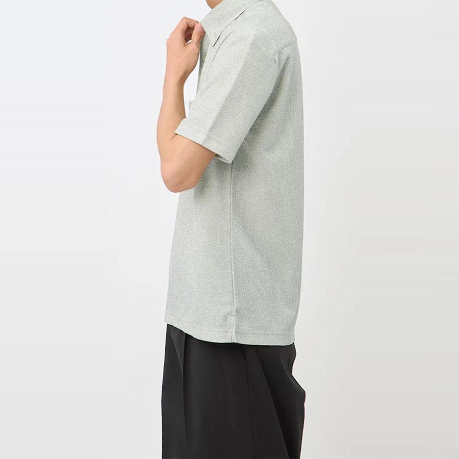 新品⭐️タグ付き ❤️Mサイズ ANEW メンズ ポロシャツ　グレー AOYAMA 【洋服の青山】ポロシャツ メンズ 春夏用 グレー ボタンダウン