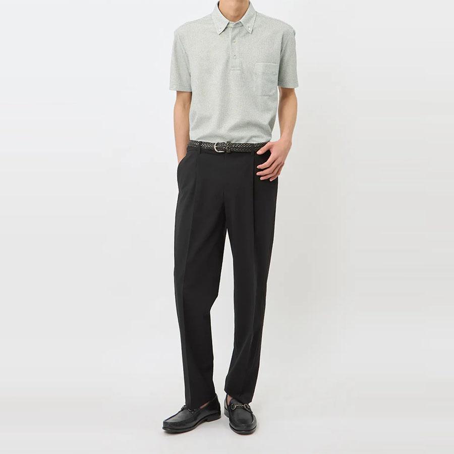 AOYAMA 【洋服の青山】ポロシャツ メンズ 春夏用 グレー ボタンダウン