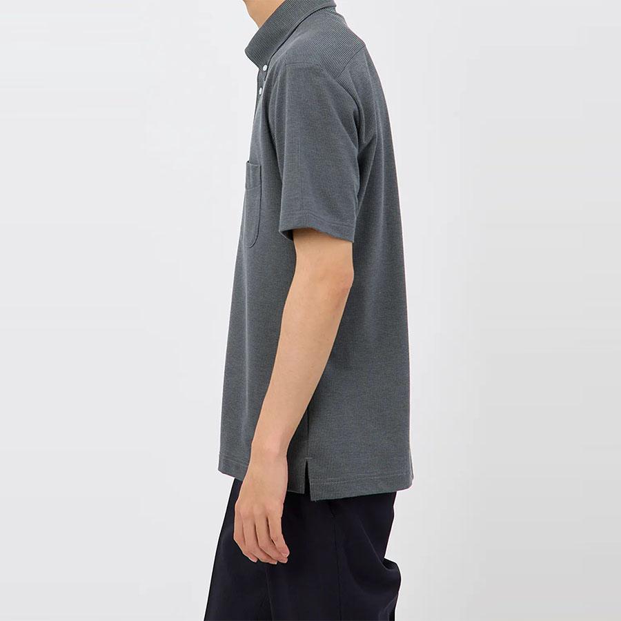 AOYAMA 【洋服の青山】ポロシャツ 半袖 メンズ 春夏 チャコールグレー