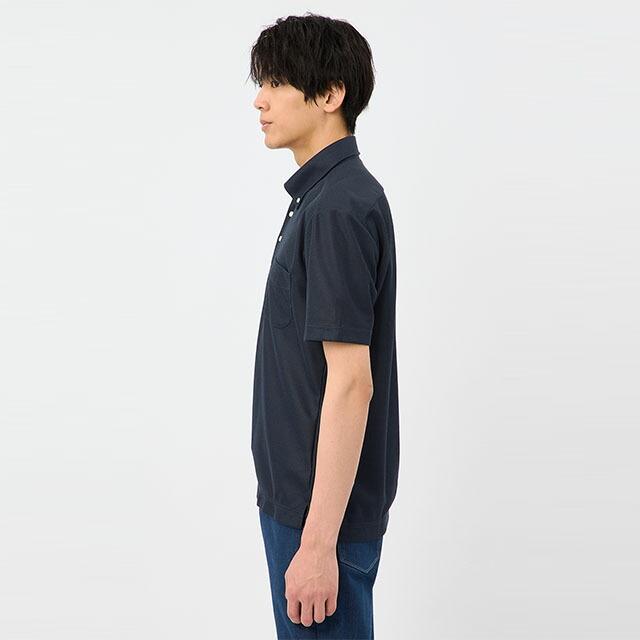 AOYAMA 【洋服の青山】冷たいポロシャツ ボタンダウン 半袖 メンズ 春