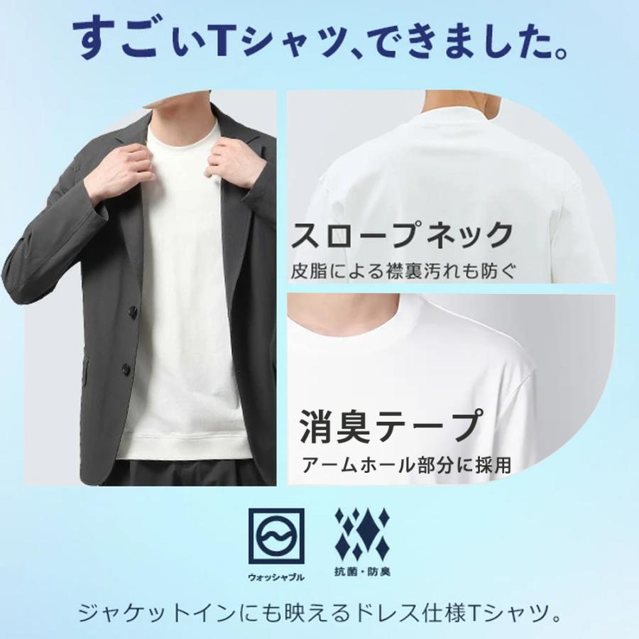 AOYAMA 【洋服の青山】臭わないTシャツ 綿100% ニオイ抑制 tシャツ