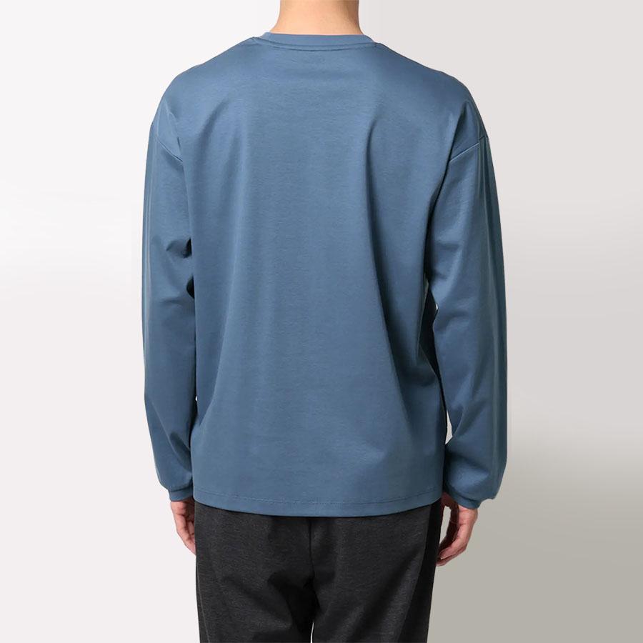 AOYAMA 【洋服の青山】ロングTシャツ 長袖 メンズ 春夏秋冬 ブルー